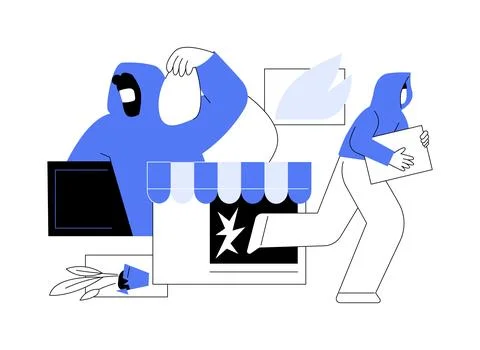 Looting abstract concept vector illustration. Stock Illustration