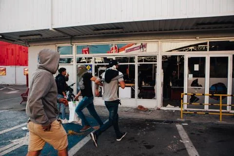 Looting in Chile Stock Photos