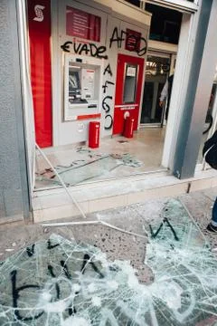 Looting in Chile Stock Photos