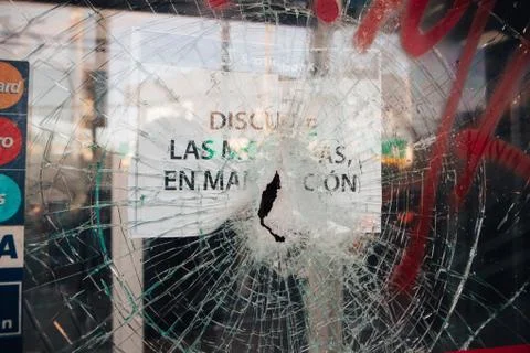 Looting in Chile Stock Photos