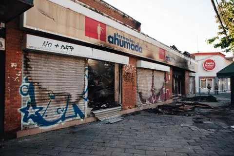 Looting in Chile Stock Photos
