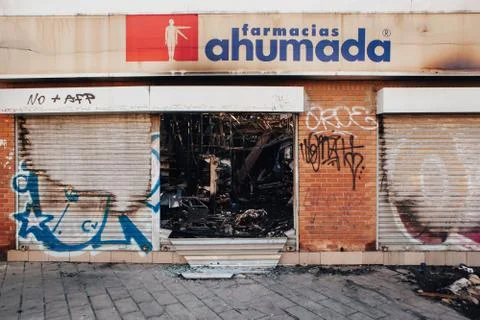 Looting in Chile Stock Photos