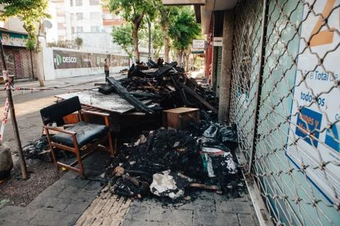 Looting in Chile Stock Photos