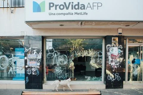Looting in Chile Foto stock