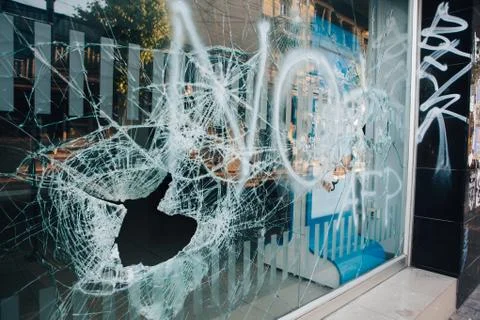 Looting in Chile Stock-Fotos