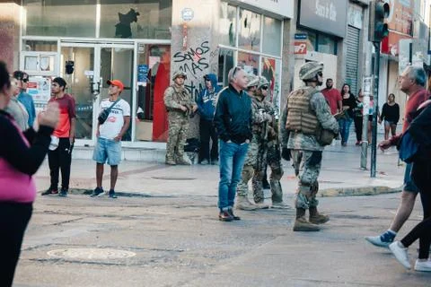 Looting in Chile Stock Photos