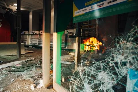 Looting in Chile Stock Photos