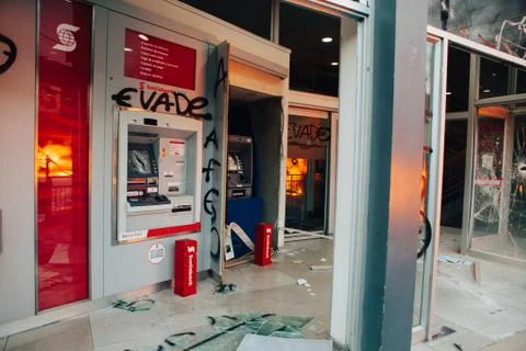 Looting in Chile Stock Photos
