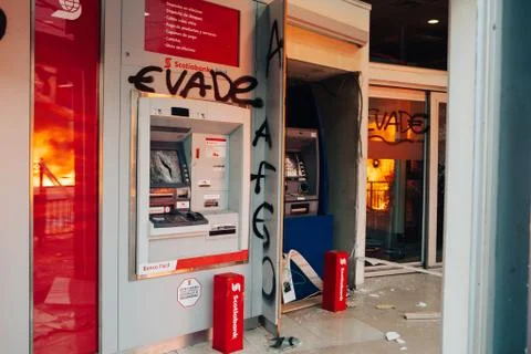 Looting in Chile Stock Photos