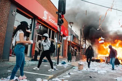 Looting in Chile Stock Photos
