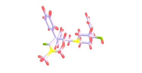 Loperamide molecular structure isolated on white Illustrazione stock