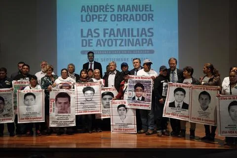 Lopez Obrador is committed to establish Truth Commission on Ayotzinapa, Mexico C Stock Photos