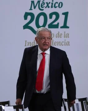 Lopez Obrador will render his third report with political force but lags, Mexico Stock Photos