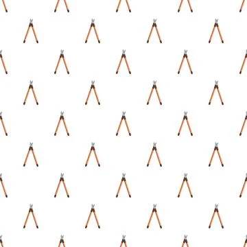 Lopper garden tools seamless repeating pattern background Stock Illustration
