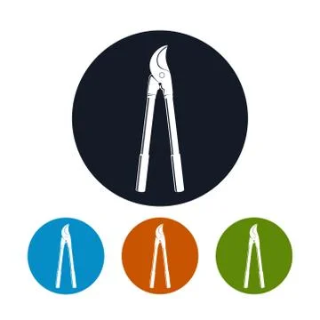 Loppers Icon, Pruning Shear Icon Stock Illustration