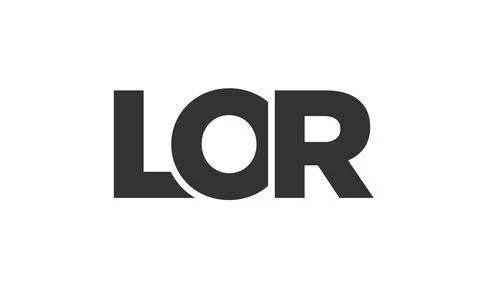 LOR logo design template with strong and modern bold text. Initial based ve.. 库存插图