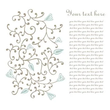 Loral background with space for text Stock Illustration