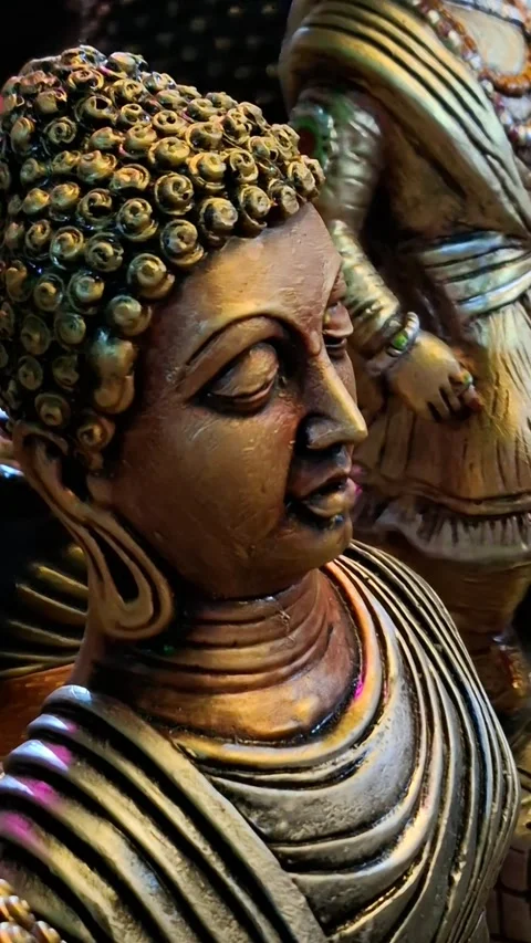 Lord buddha idol Stock Footage 294544629
