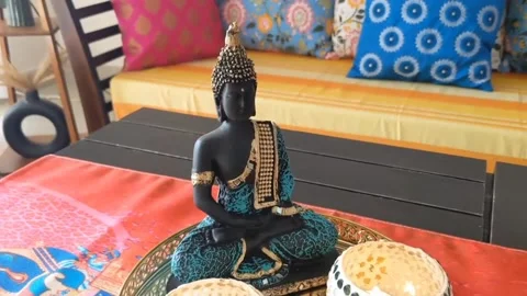 Lord Buddha statue Video stock 218750682