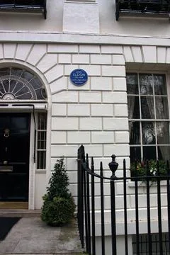 Lord Eldon Blue Plaque 6 Bedford Square, London, United Kingdom. Stock Photos
