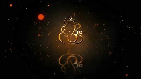Lord ganapathi animated background Stock Footage 160062447