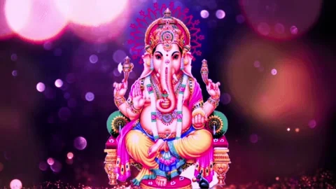 Lord Ganesh Hindu gods elephant god shiv... | Stock Video | Pond5