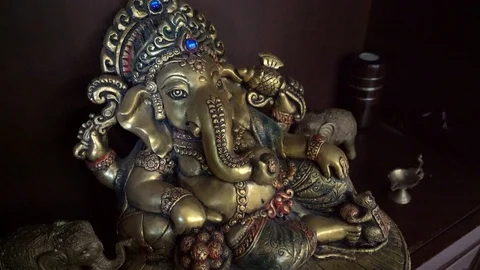 Lord Ganesh statue Stock-Footage 88904341
