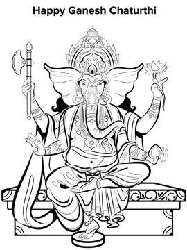 Lord Ganesha Stock Illustration