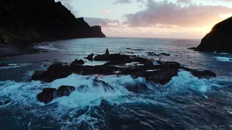 Lord Howe Island Elegance: Elite Cinema Drone of Waves at Sunrise Stock Footage 250774625