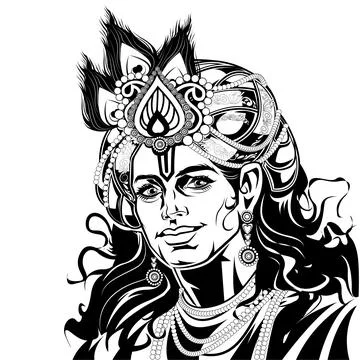 Lord Krishna Stock Illustration