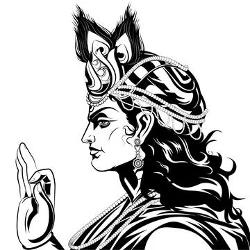 Lord Krishna Stock Illustration