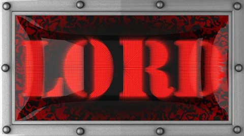 Lord on led Video stock 8759809