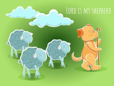 Lord is my shepherd Illustrazione stock