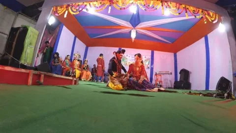 Lord Shiva And Goddess Parvati Dance Performance On The Stage Stock Footage 172202853