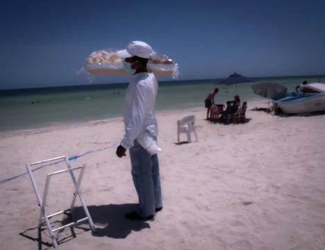 The lord of sweets on the beach 스톡 사진