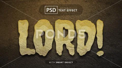 Lord text effect editable PSD Template