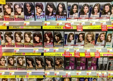 L'Oreal hair products Stock Photos