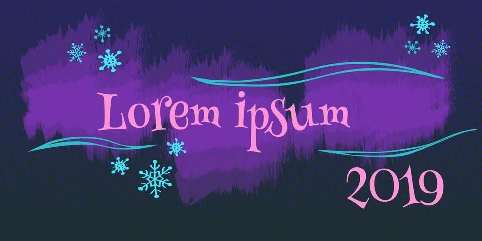 Lorem ipsum 2019 background. New year Stock Illustration