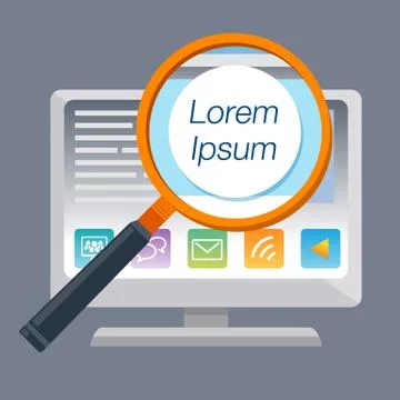 Lorem Ipsum magnify Stock Illustration