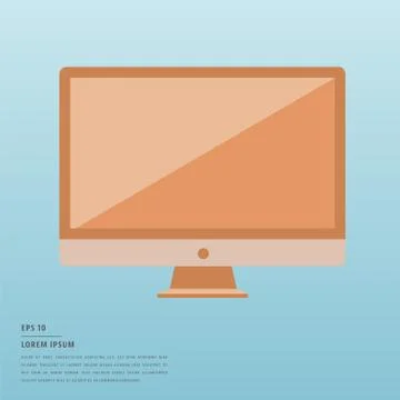 Lorem ipsum text and computer monitor 스톡 일러스트