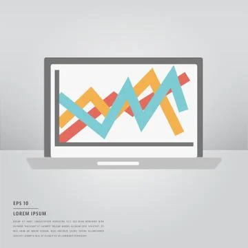 Lorem ipsum text and graph Illustrazione stock