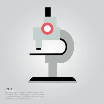 Lorem ipsum text with a microscope Stock Illustration