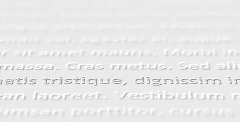 Lorem ipsum text on white paper Foto stock