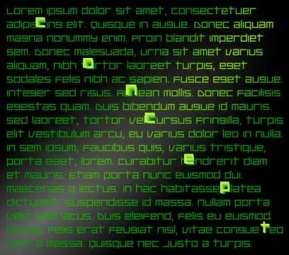 Lorem Ipsum text with word Concept highlighted Stock Illustration