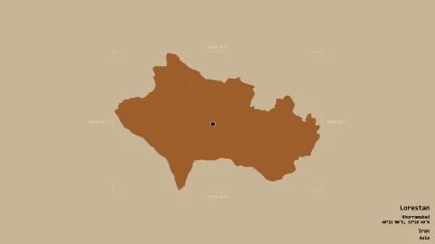 Lorestan - Iran. Bounding box. Pattern Stock Illustration