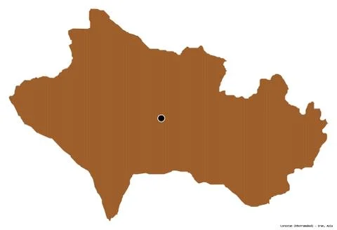 Lorestan, province of Iran, on white. Pattern イラスト素材