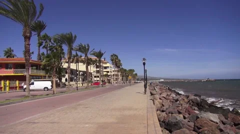 Loreto Boardwalk Waves Stock Footage 51852596