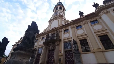 Loreto, Prague. Loreta is a pilgrimage destination Stock Footage 168495943