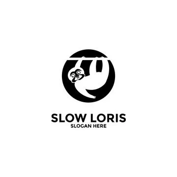 Loris logo vector icon, Slow Loris Logo company, kukang or loris vector log.. 스톡 일러스트