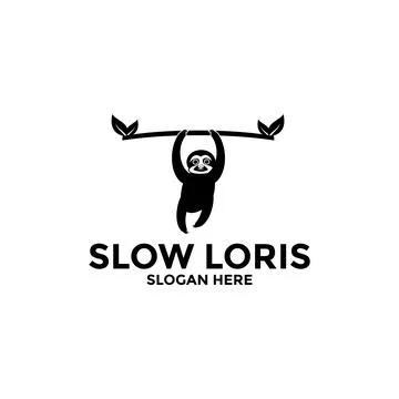 Loris logo vector icon, Slow Loris Logo company, kukang or loris vector log.. Stock Illustration